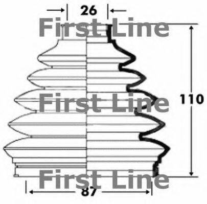 FIRST LINE FCB6097 Пыльник, приводной вал