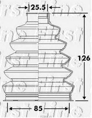 FIRST LINE FCB6114 Пыльник, приводной вал