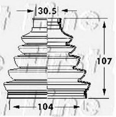 FIRST LINE FCB6116 Пыльник, приводной вал