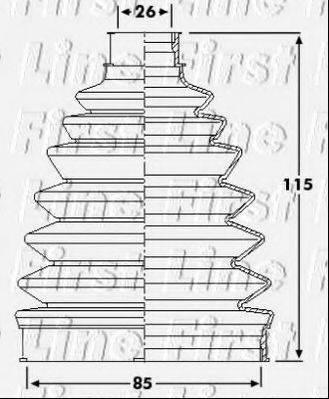 FIRST LINE FCB6207 Пыльник, приводной вал