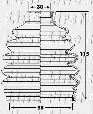 FIRST LINE FCB6236 Пыльник, приводной вал
