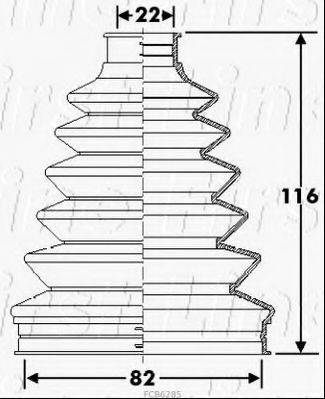 FIRST LINE FCB6285 Пыльник, приводной вал