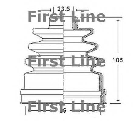 FIRST LINE FCB2609 Пыльник, приводной вал