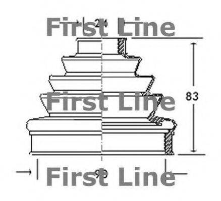FIRST LINE FCB2008 Пыльник, приводной вал