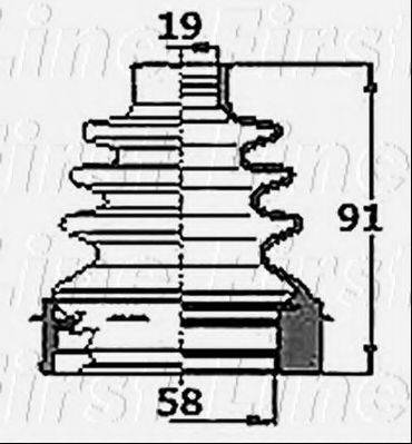 FIRST LINE FCB6144 Пыльник, приводной вал