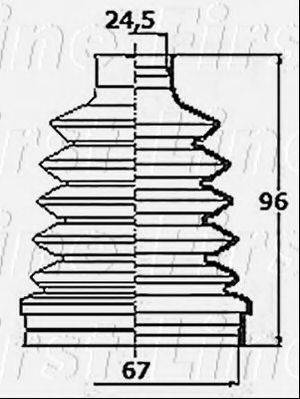 FIRST LINE FCB6160 Пыльник, приводной вал