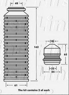 FIRST LINE FPK7002 Пылезащитный комплект, амортизатор