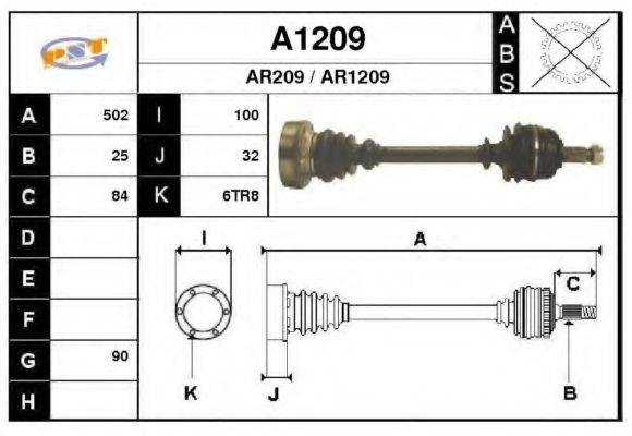 SNRA A1209 Приводной вал