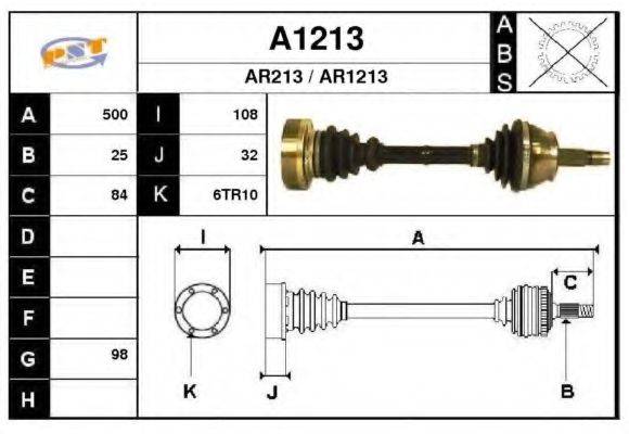 SNRA A1213 Приводной вал