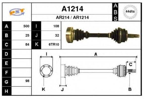 SNRA A1214 Приводной вал