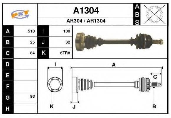 SNRA A1304 Приводной вал