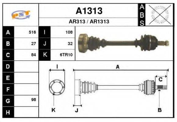 SNRA A1313 Приводной вал