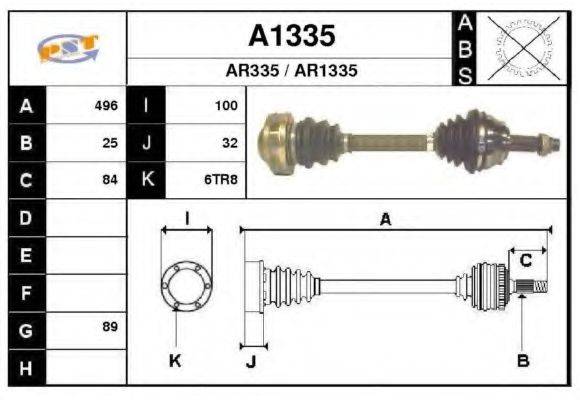 SNRA A1335 Приводной вал