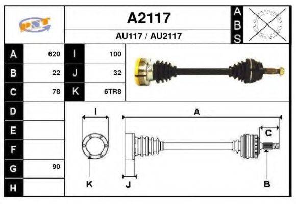 SNRA A2117 Приводной вал