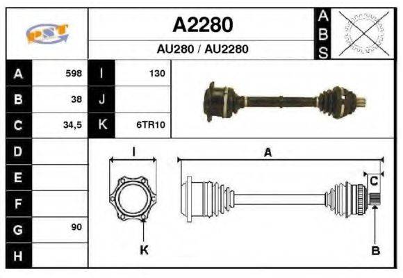 SNRA A2280 Приводной вал
