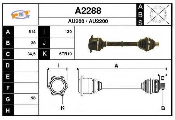 SNRA A2288 Приводной вал