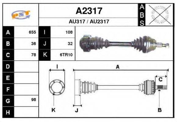 SNRA A2317 Приводной вал