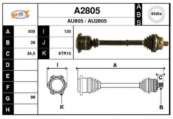 SNRA A2805 Приводной вал