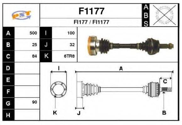 SNRA F1177 Приводной вал