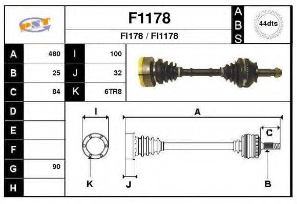 SNRA F1178 Приводной вал