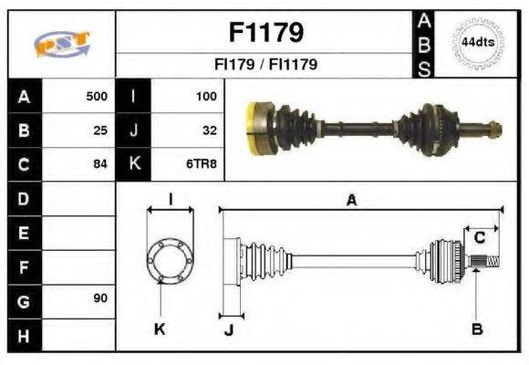 SNRA F1179 Приводной вал