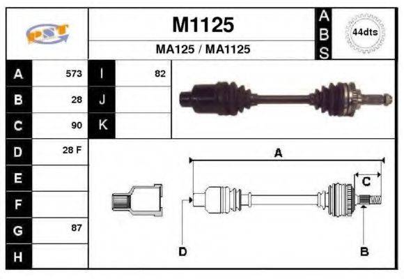 SNRA M1125 Приводной вал