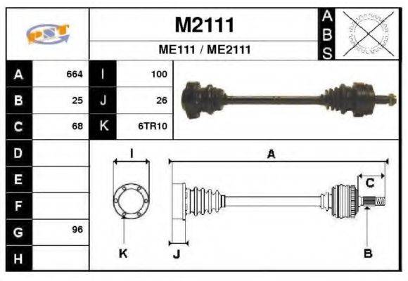 SNRA M2111 Приводной вал