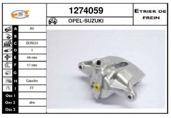 SNRA 1274059 Тормозной суппорт