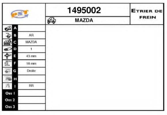 SNRA 1495002 Тормозной суппорт