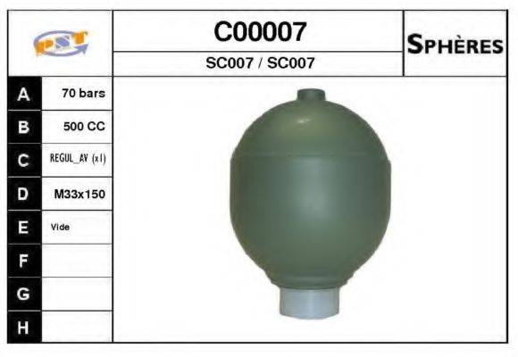 SNRA C00007 Гидроаккумулятор, подвеска / амортизация