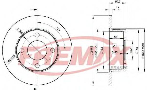 FREMAX BD4010 Тормозной диск