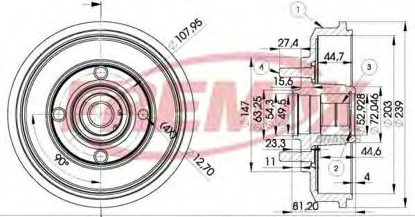 FREMAX BD8009 Тормозной барабан