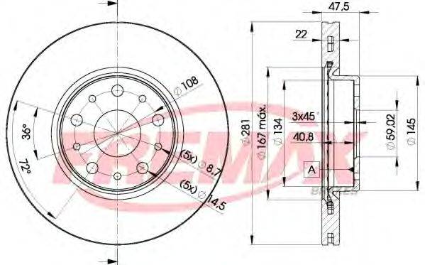 FREMAX BD9907 Тормозной диск