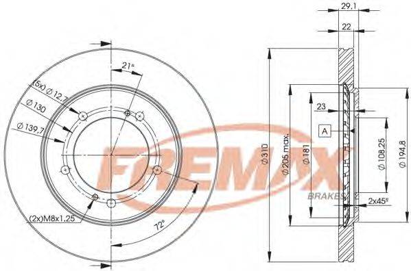 FREMAX BD6010 Тормозной диск