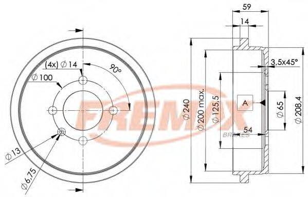 FREMAX BD9615 Тормозной барабан