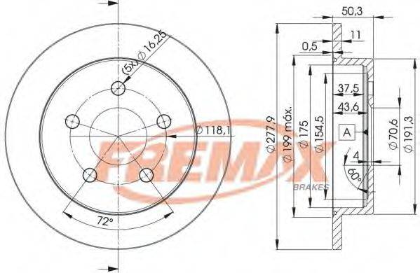 FREMAX BD2058 Тормозной диск