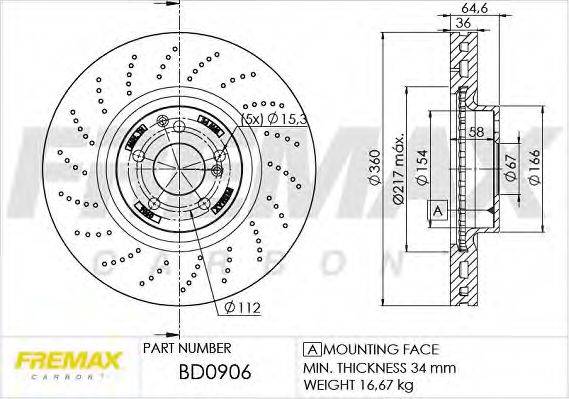 FREMAX BD0906 Тормозной диск