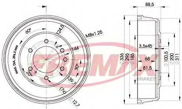 FREMAX BD0022 Тормозной барабан