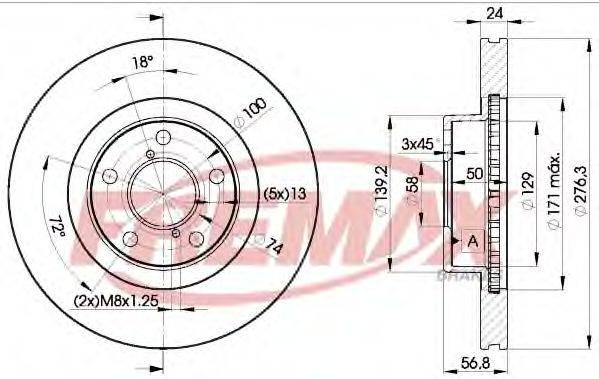 FREMAX BD0033 Тормозной диск