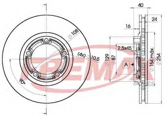 FREMAX BD0200 Тормозной диск