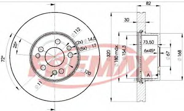 FREMAX BD0212 Тормозной диск