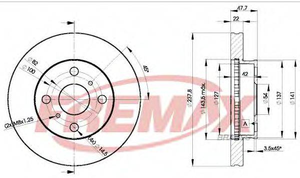 FREMAX BD0260 Тормозной диск