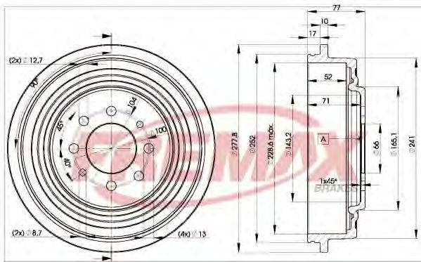 FREMAX BD0511 Тормозной барабан