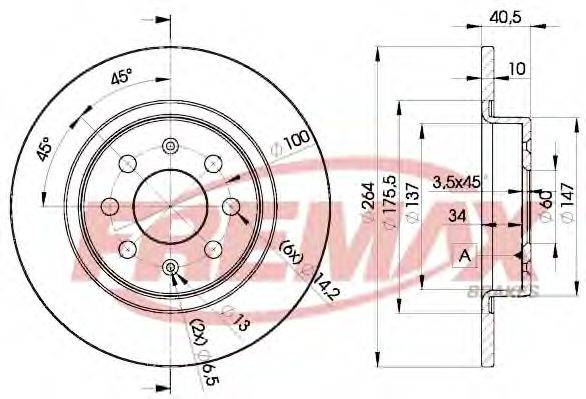 FREMAX BD0592 Тормозной диск