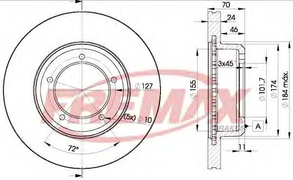 FREMAX BD0902 Тормозной диск