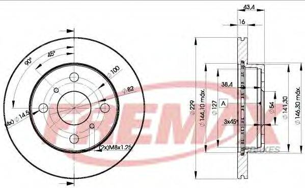 FREMAX BD1009 Тормозной диск