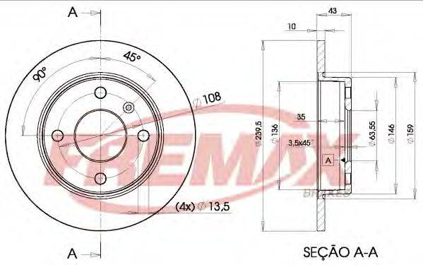 FREMAX BD1062 Тормозной диск