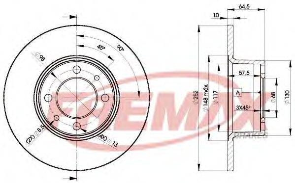 FREMAX BD1070 Тормозной диск