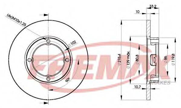 FREMAX BD1160 Тормозной диск