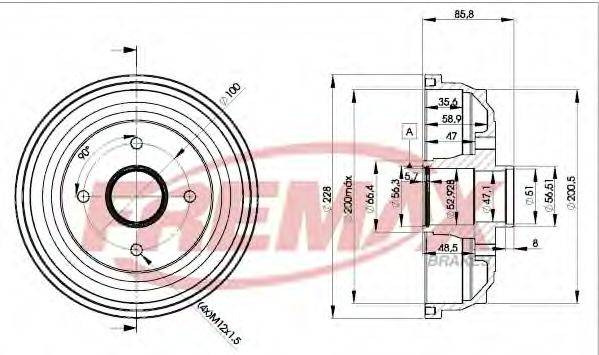 FREMAX BD1242 Тормозной барабан